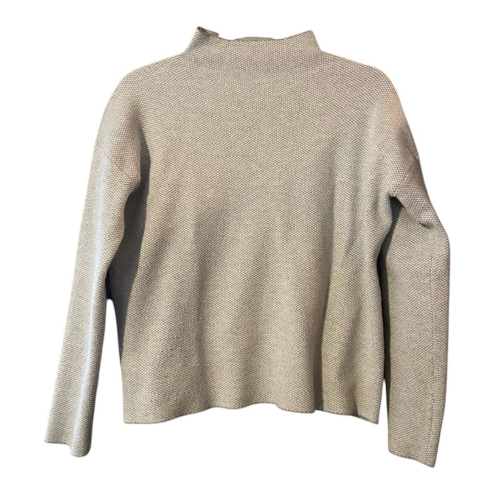 Tahari Women’s Neutral Mock Neck Cropped Sweater - Size M